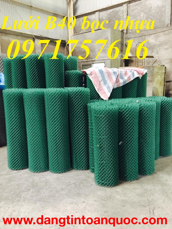 Lưới B40 bọc nhựa khổ 1m,1,2m,1,5m,1,8m,2m,2,4m hàng có sẵn