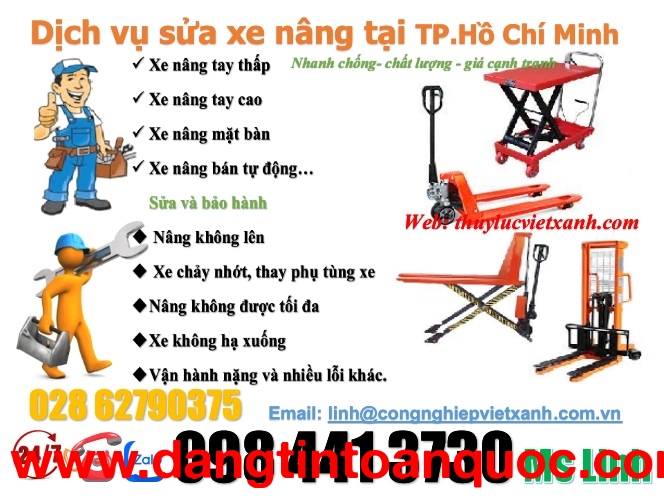 Sửa xe nâng tay nhanh chống chất lượng giá rẻ tại TP, Hồ CHí Minh