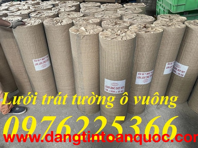 Lưới trát tường ô vuông,lưới thép ô vuông dùng trát tường chống nứt 