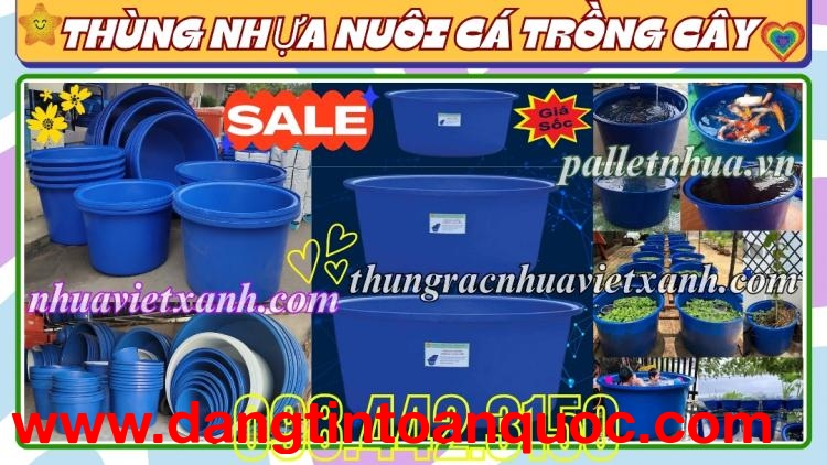 Tank nhựa - thùng nhựa tròn dung tích lớn từ 200 lít đến 4000 lít