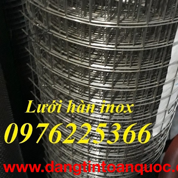 Lưới hàn inox ô 25x25 sợi lưới 2ly 