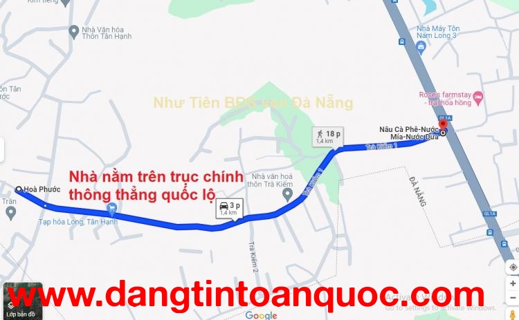 09 Bán nhà Hòa Phước, Hòa Vang, Đà Nẵng: trục chính ngang 9m95 150m2