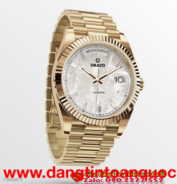 Shop phụ kiện chuyên đồng hồ nam chính hãng DRACO hiệu FT09 vàng giá chỉ 1290k giao toàn quốc