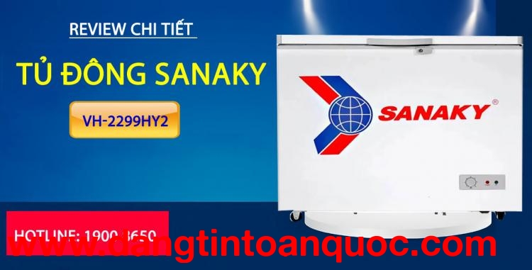Review chi tiết tủ đông Sanaky VH-2299HY2