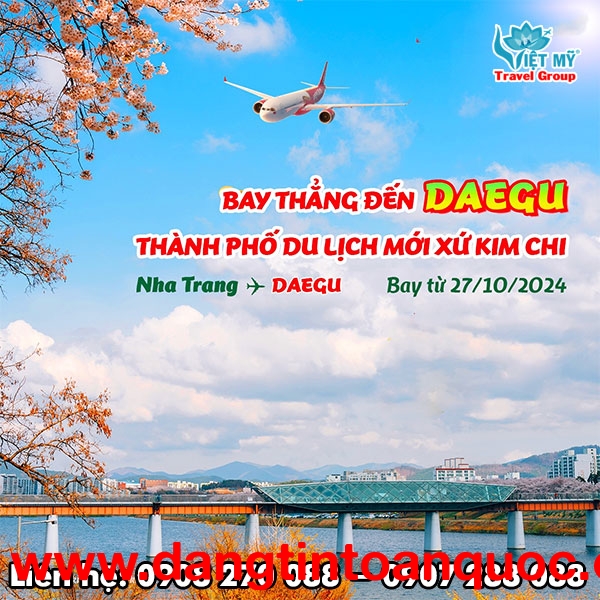 Vietjet Air tăng tần suất bay giữa Nha Trang – Daegu