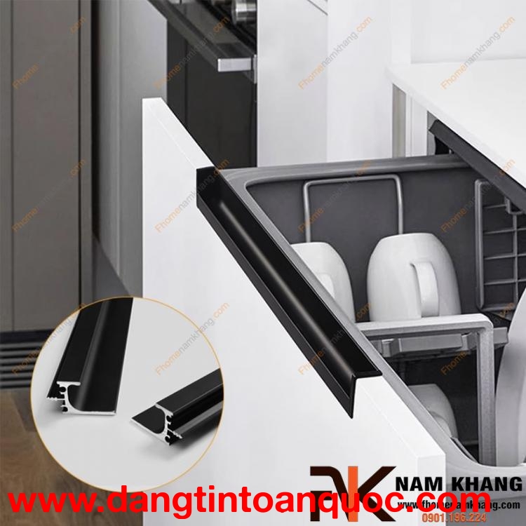 Tay nắm âm tủ dạng thanh NK410-D | F-Home NamKhang