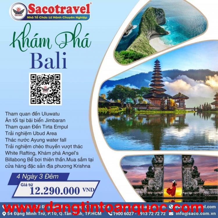 Du Lịch Bali Indonesia 4 ngày 3 đêm, Saco Travel