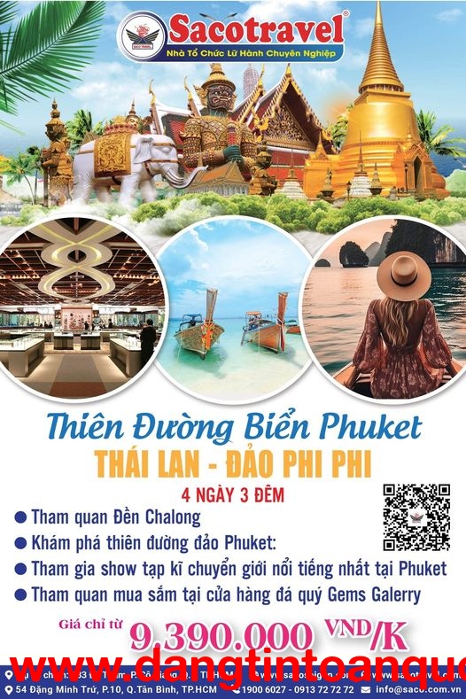 Thiên Đường Biển Phuket Thai Lan - Saco Travel 4N3Đ