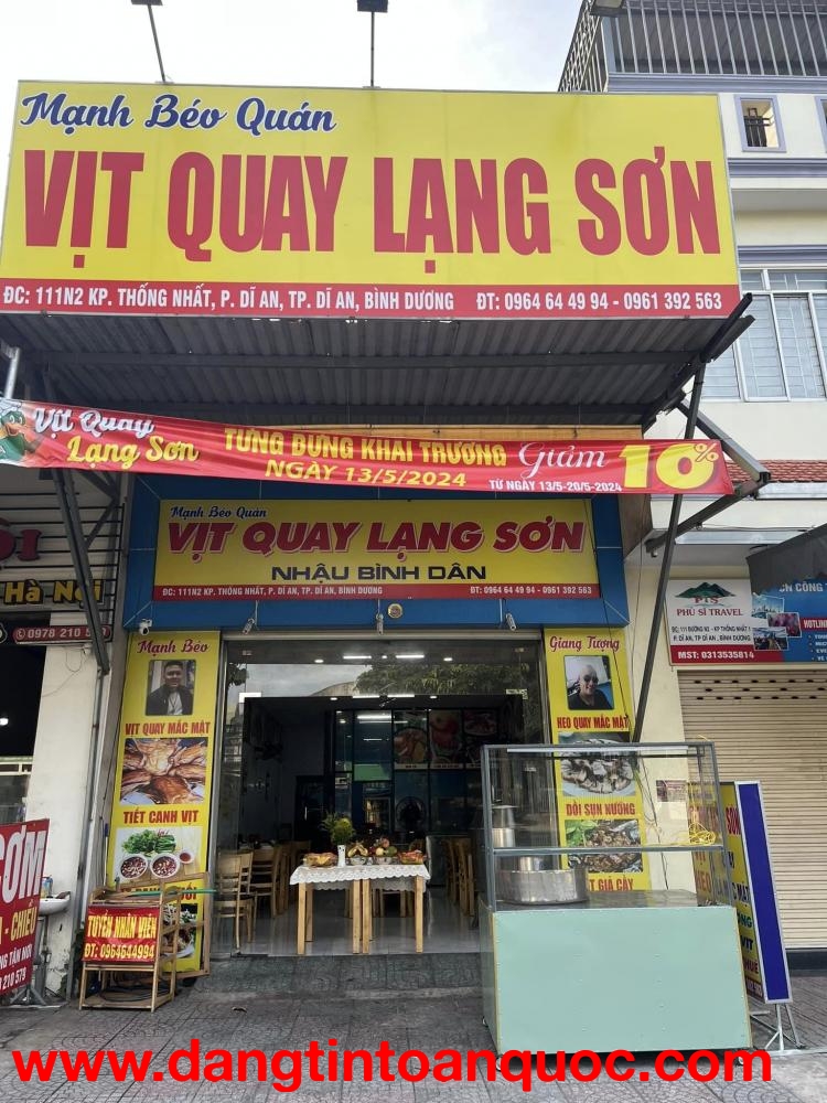 Cần sang nhượng quán, mặt bằng kinh doanh đẹp tại KP Thống Nhất, TP Dĩ An.