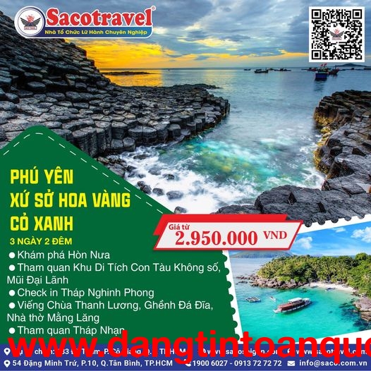 Tour 3N2Đ Khám Phá Phú Yên - Saco Travel