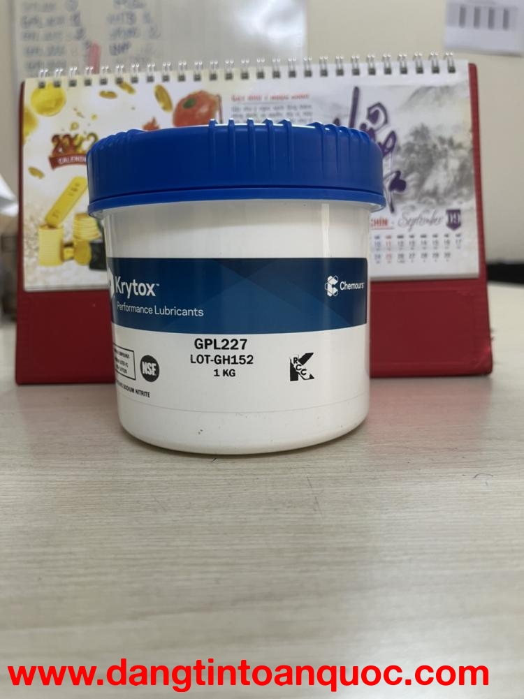 Mỡ Bôi Trơn Cao Cấp Chemours Krytox™ GPL 227 ( NSF H-1 Food Grade) Chịu Nhiệt Độ Cao  