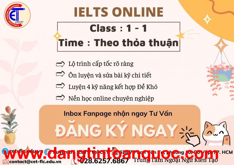 Tuyển giáo viên IELTS tại quận Gò Vấp