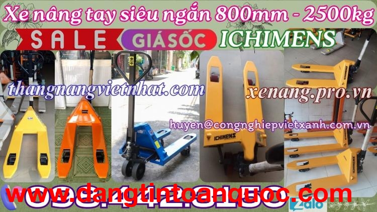 Xe nâng tay siêu ngắn 800mm XT540-800-2.5T ICHIMENS