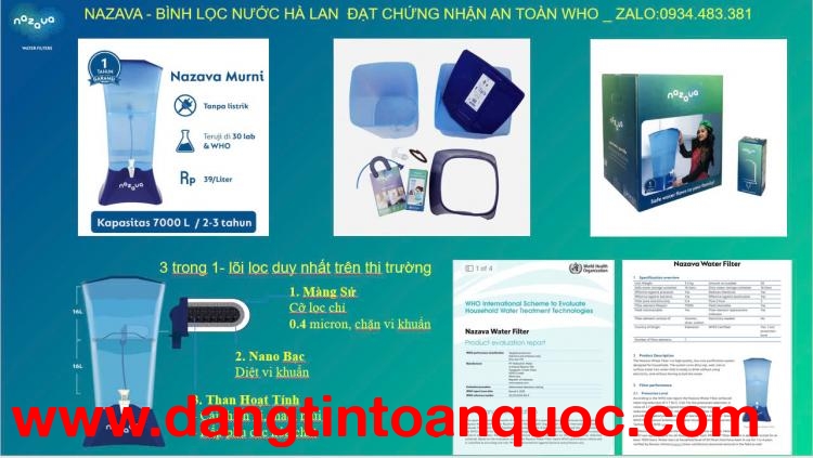 Bình lọc nước uống liền Hà Lan _ Nazava