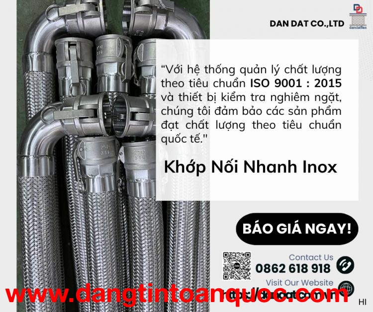 Khớp Nối Nhanh Inox - Khớp Nối Nhanh Inox Kiểu D - Khớp Nối Nhanh Đầu Cái Ren Trong - Kiểu D 