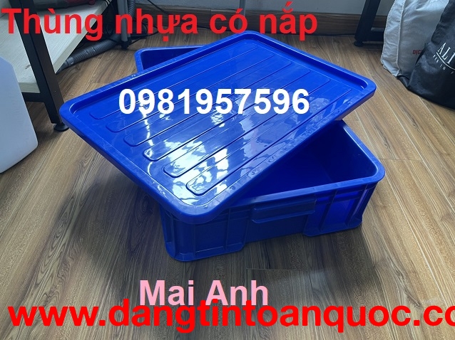 Thùng nhựa đặc có nắp, thùng nhựa công nghiệp có nắp, thùng nhựa có nắp