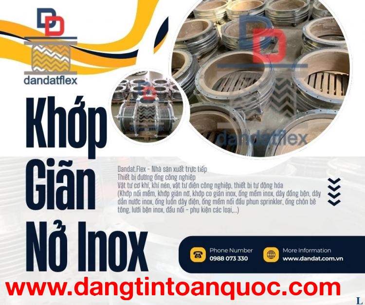 Khớp co giãn inox, ống giản nở, ống bù giản nở inox