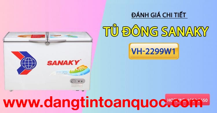 Đánh giá chi tiết tủ đông Sanaky VH-2299W1