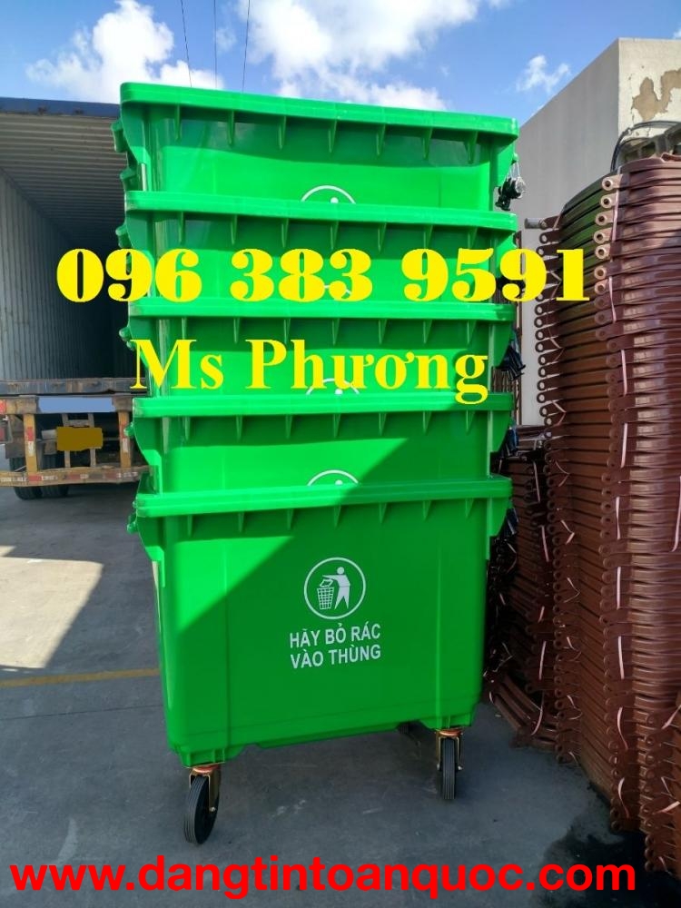 Thùng rác 660 lít nhựa compoiste