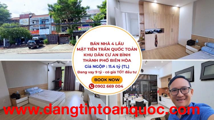 Cơ Hội Vàng Cho Nhà Đầu Tư - Bán Gấp Nhà 4 Lầu Mặt Tiền Trần Quốc Toản, Khu Dân Cư An Bình Sonadezi,