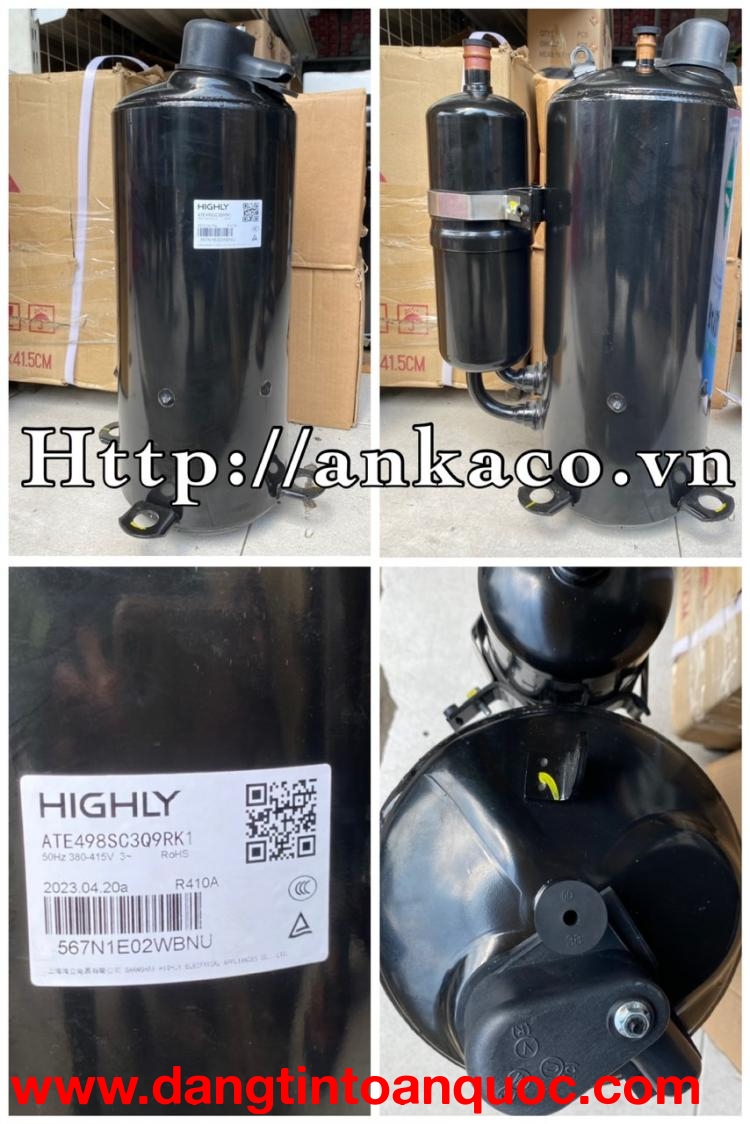 0911.219.479, cung cấp (block) máy nén lạnh Highly 5HP R410 ATE498SC3Q9RK1