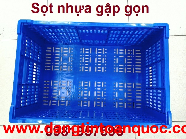 Thùng nhựa gập gọn, sọt nhựa nguyên sinh không pha tạp tại Hà Nội