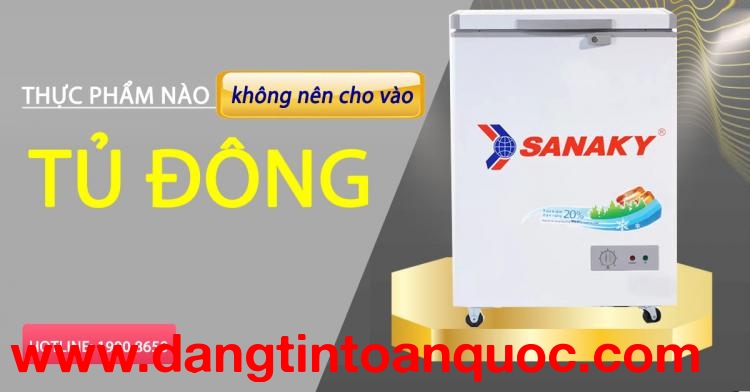 Thực phẩm nào không nên cho vào tủ đông