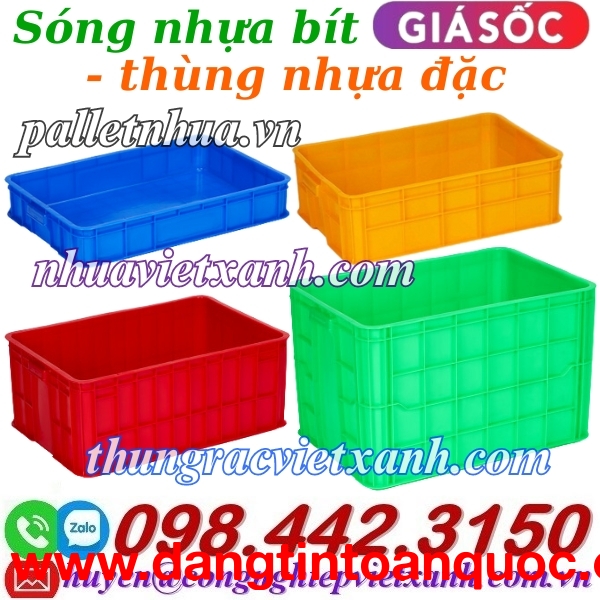 Sóng nhựa bít - thùng nhựa đặc - thùng nhựa công nghiệp đặc