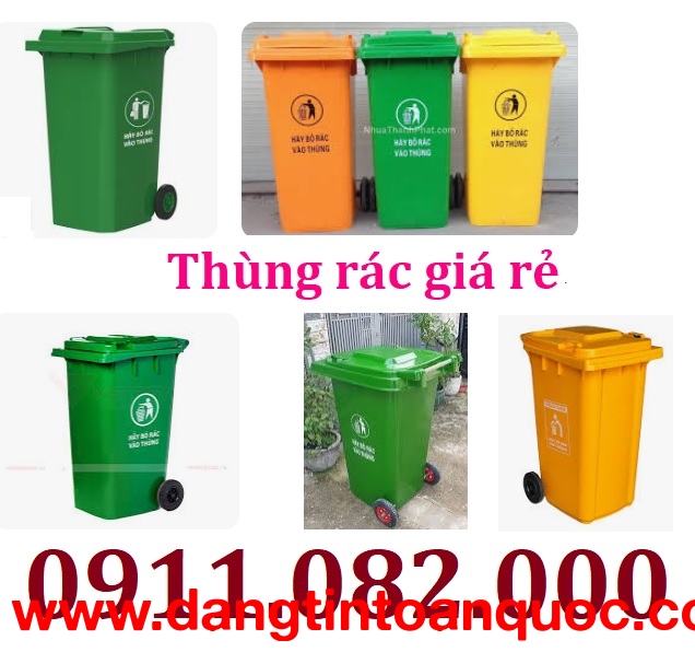  Thùng rác chất lượng giá tốt- thùng rác 120l 240l 660l giá rẻ tại cần thơ- lh 0911082000