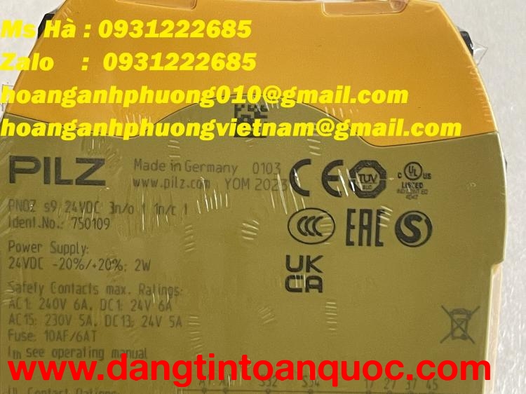 Pilz 750109 PNOZ s9 24VDC 3 n/o 1 n/c t  - rờ le an toàn 