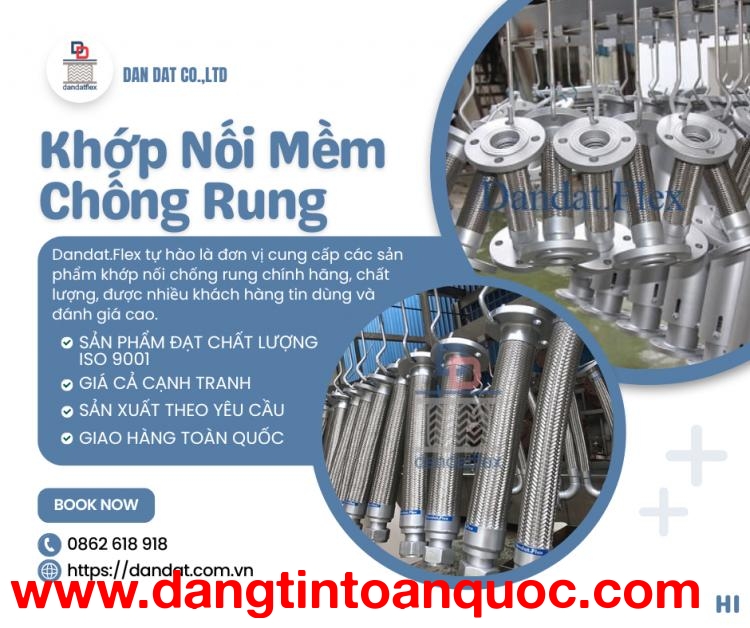 Khớp Nối Chống Rung| Khớp nối mềm inox nối ren | Khớp chống rung mặt bích 