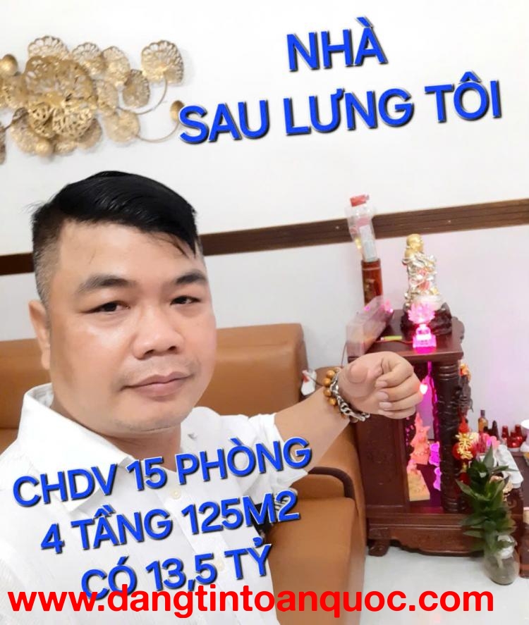 CHDV 15 Phòng 4 tầng 125m2 có 13,5 tỷ Quang Trung Gò Vấp TPHCM