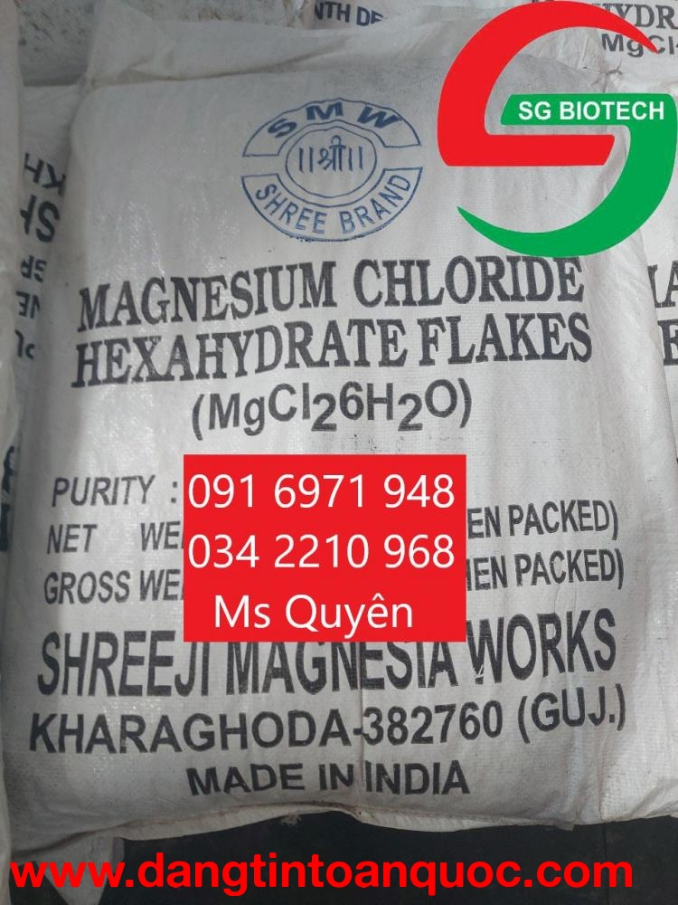 Mua bán sỉ khoáng magie MgCl2 dạng vảy FLAKES cho tôm cá