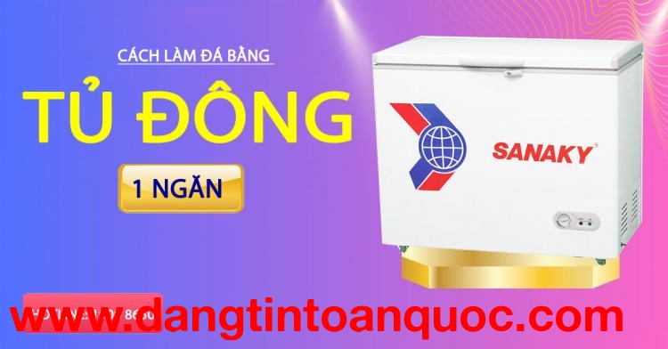 Bí quyết làm cho đá bằng tủ đông một ngăn