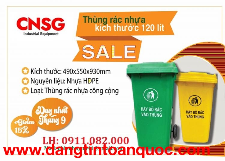  Cung cấp Sỉ thùng rác 120 lít hàng tốt giá tốt- lh 0911082000