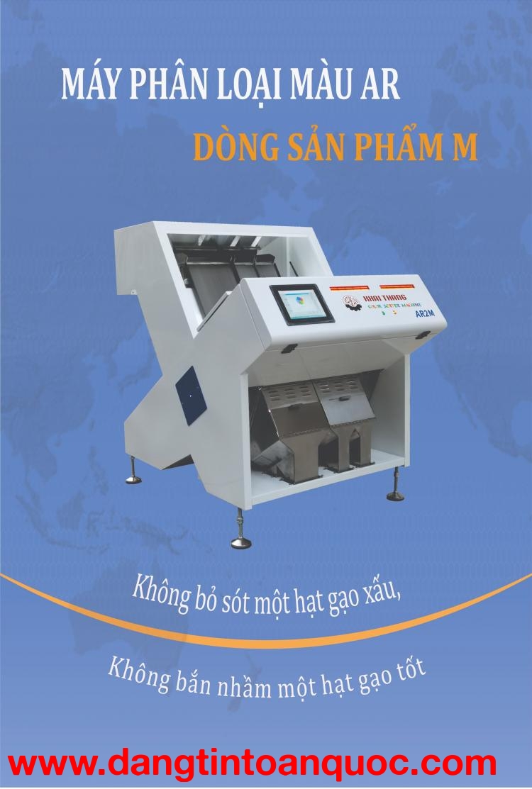 Máy phân loại màu hạt gạo công nghệ AI