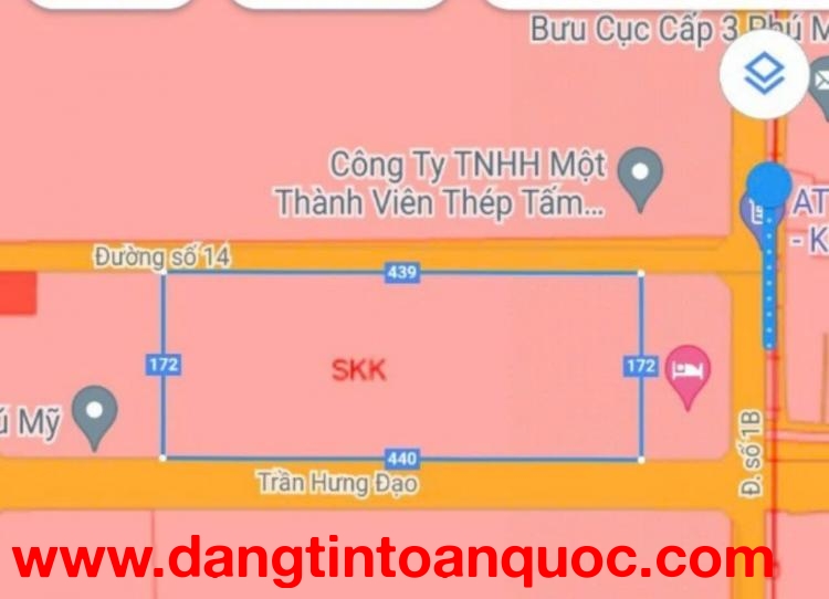 Bán Đất SKK 7,5ha KCN Phú Mỹ, Bà Rịa Vũng Tàu giá 230 tỷ - 123$/m2