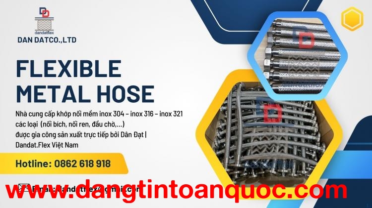 Khớp nối mềm chống rung mặt bích, Khớp chống rung inox 304 inox 316