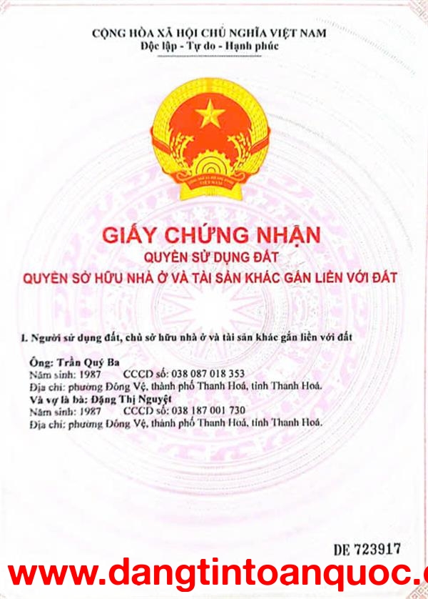 ĐẤT ĐẸP - ĐẦU TƯ SINH LỜI - Chính Chủ Cần Bán Nhanh Lô Đất MB 80 TT Tân Phong, Quảng Xương, Thanh Hó