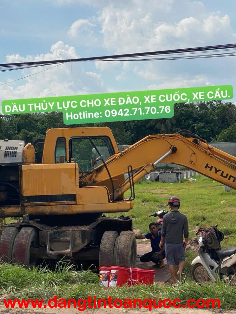 Nhớt 10, Dầu thủy lực AW68 cho Xe Cuốc, Xe Đào, Xe Nâng, Xe Công Trình. 