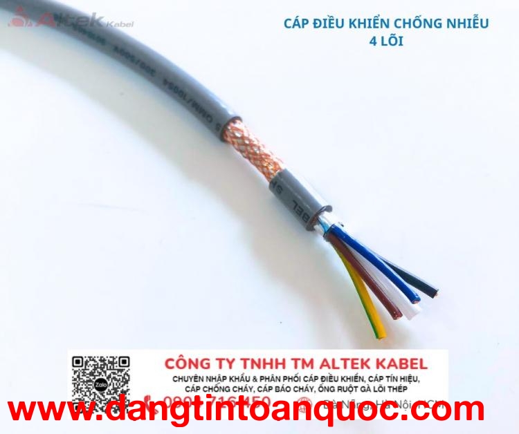 Cáp tín hiệu chống nhiễu 4x0.5, 4x0.75 Altek Kabel 