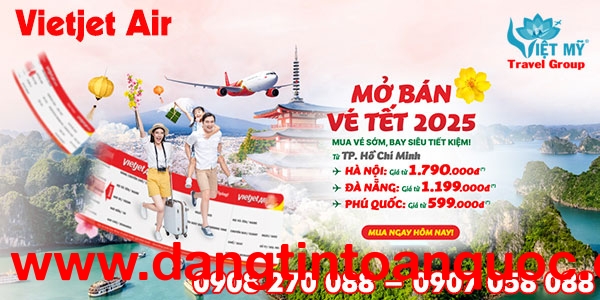 Vietjet Air mở bán vé máy bay Tết 2025