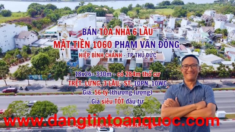 Bán Tòa Nhà 6 Tầng Mặt Tiền Phạm Văn Đồng - Hiệp Bình Chánh - Thành Phố Thủ Đức