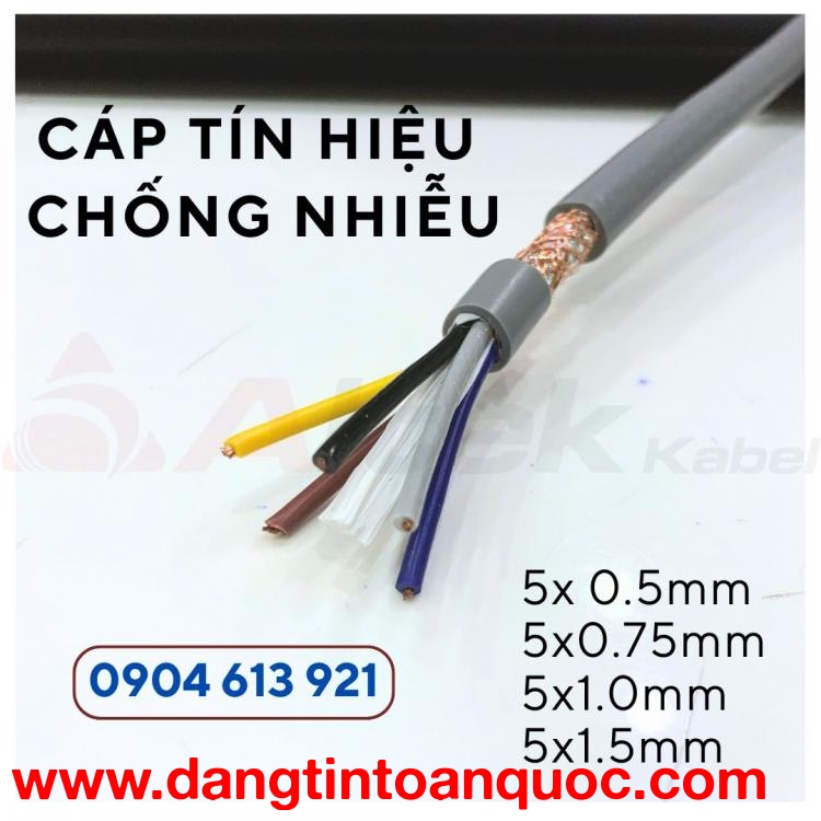 Cáp điều khiển 5x1.0mm Altek Kabel chống nhiễu SH-10105