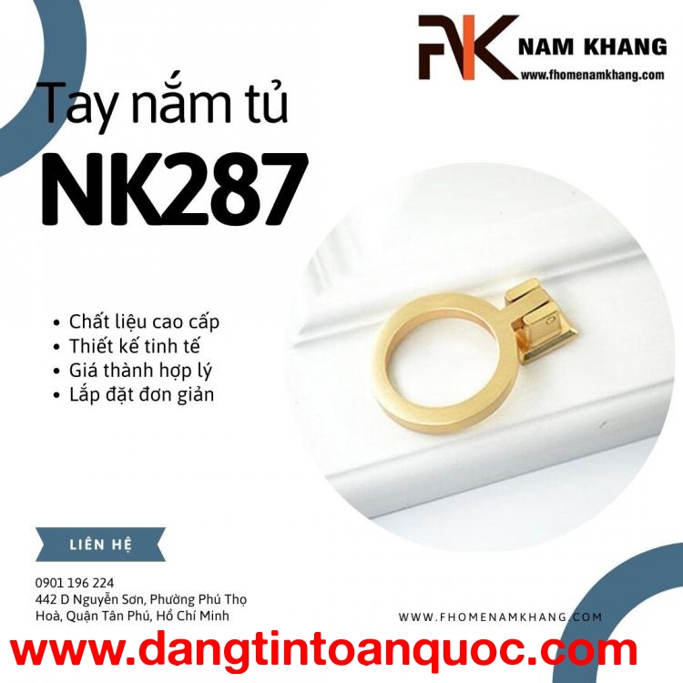 Núm cửa tủ cao cấp dạng vòng NK287 | F-Home NamKhang