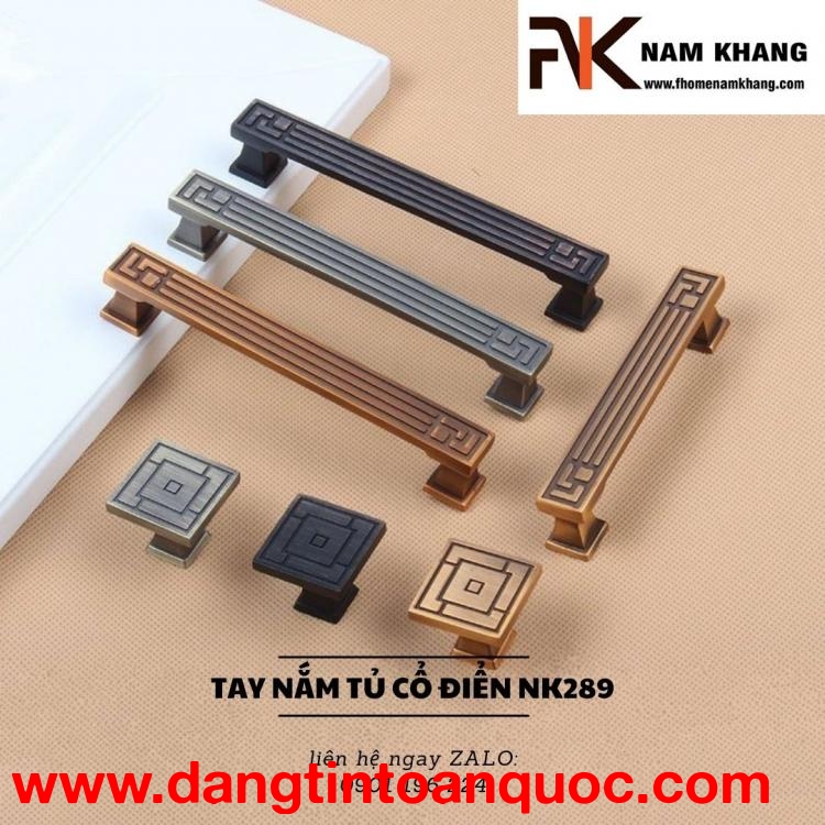 Tay nắm tủ cổ điển dạng thanh vuông NK289 | F-Home NamKhang