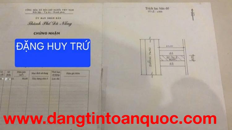 ????????Bán đất đường Đặng Huy Trứ -  Vị trí kinh doanh gần biển