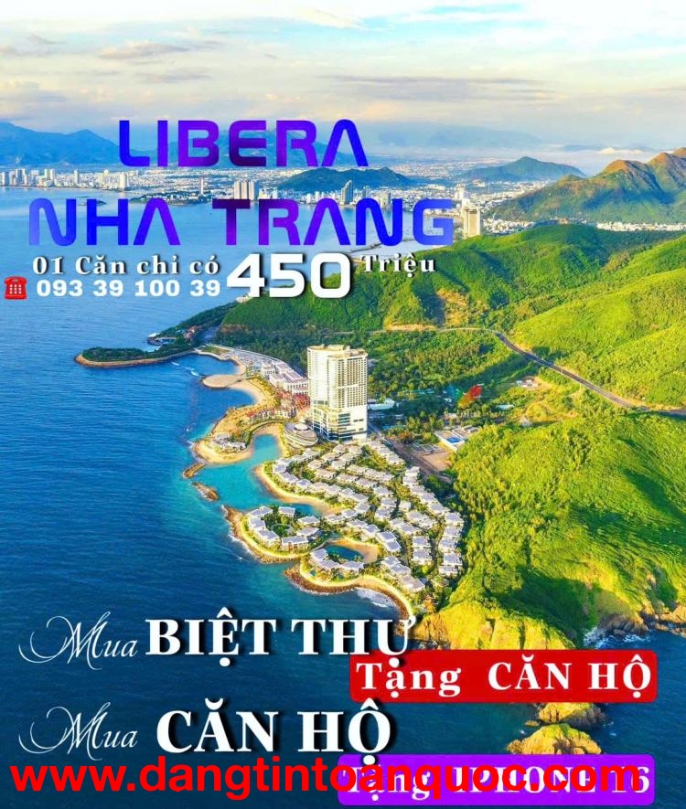 Mua Biệt thự tặng Căn hộ, Mua căn hộ tặng IP16, Libera Nha Trang: chỉ 450 TR.LH: 0933910039