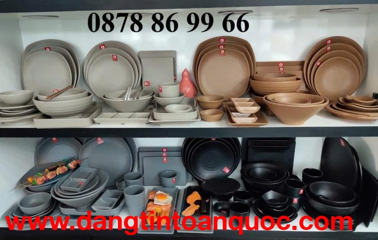 Chén Dĩa nhựa melamine cao cấp Màu Nâu Đất Superware Thái lan