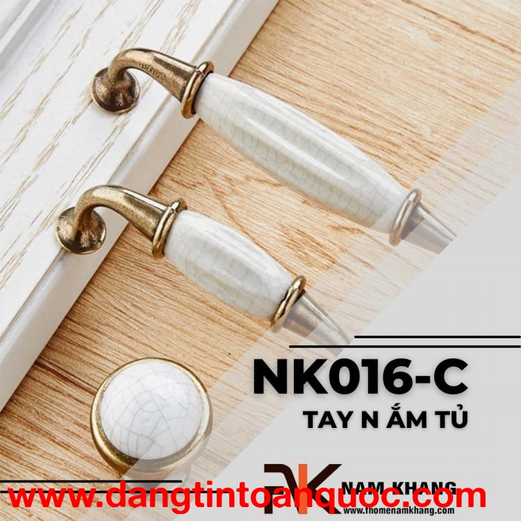 Tay nắm tủ phối sứ vân nứt cổ điển NK316-C | Zalo 0901 196 552